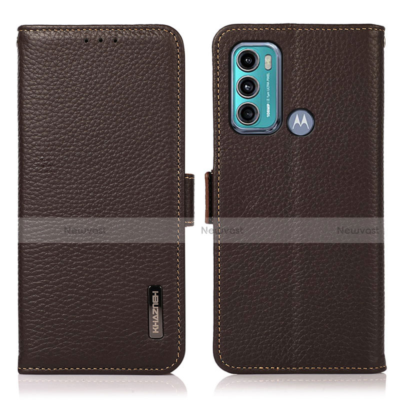 Leather Case Stands Flip Cover Holder B03H for Motorola Moto G60