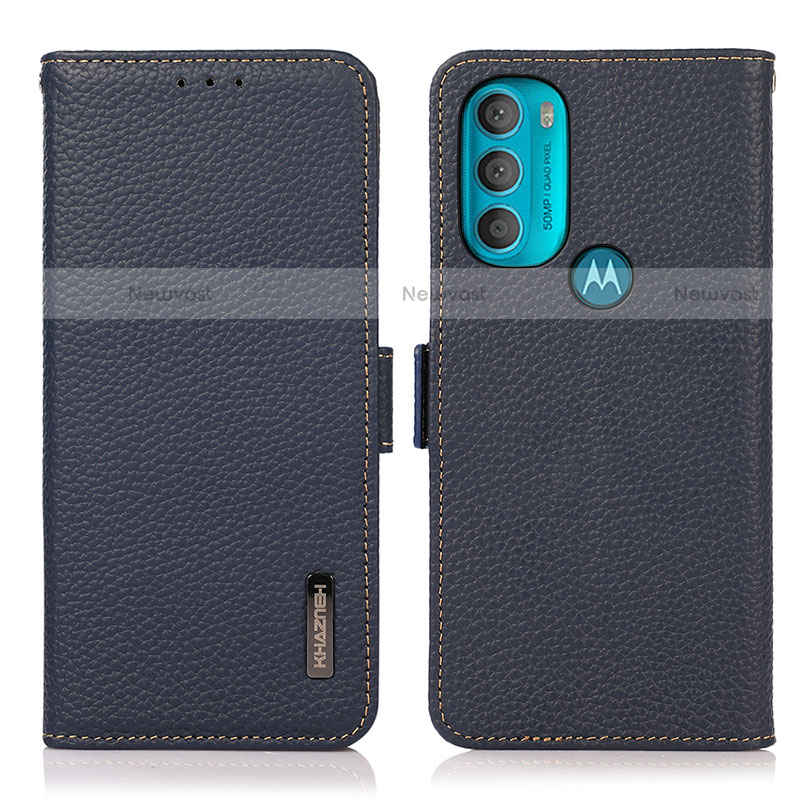 Leather Case Stands Flip Cover Holder B03H for Motorola Moto G71 5G