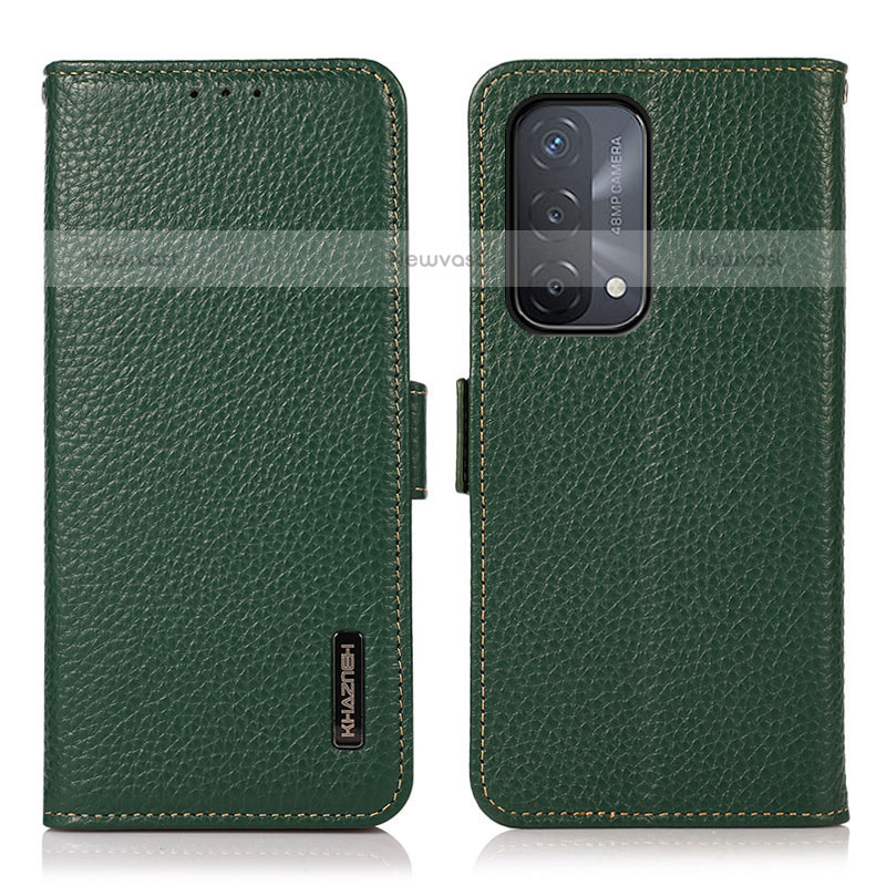 Leather Case Stands Flip Cover Holder B03H for OnePlus Nord N200 5G