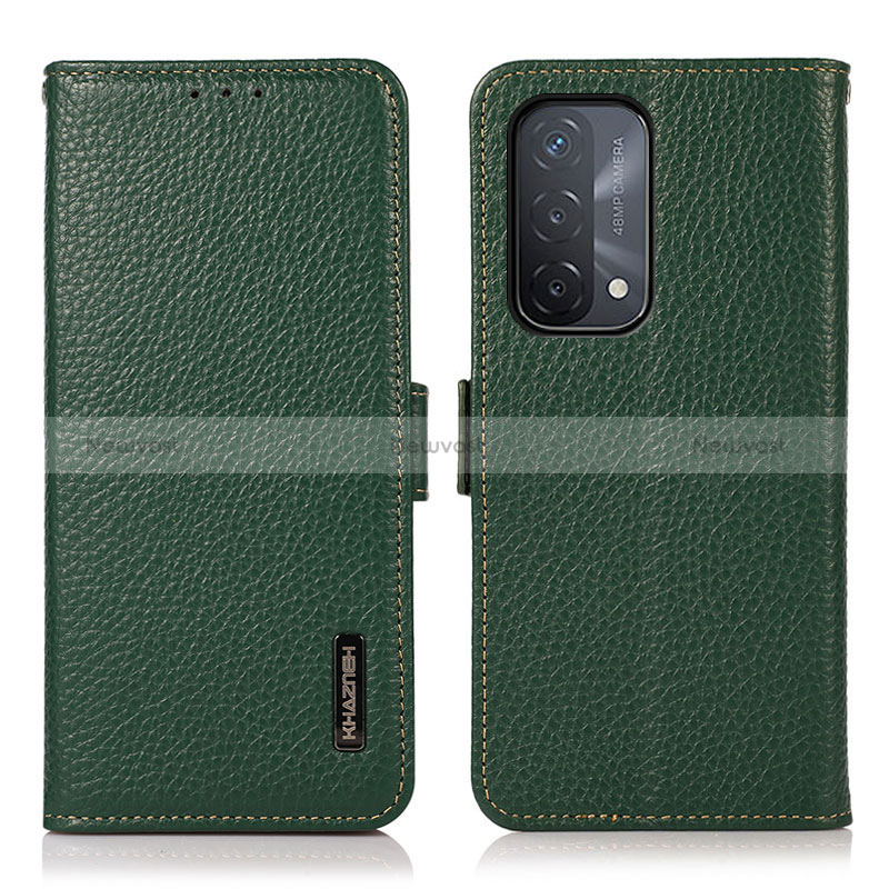 Leather Case Stands Flip Cover Holder B03H for Oppo A54 5G