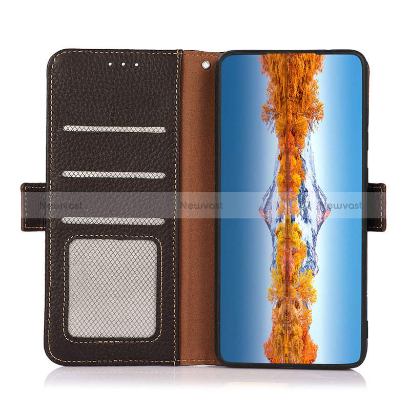 Leather Case Stands Flip Cover Holder B03H for Oppo A54 5G