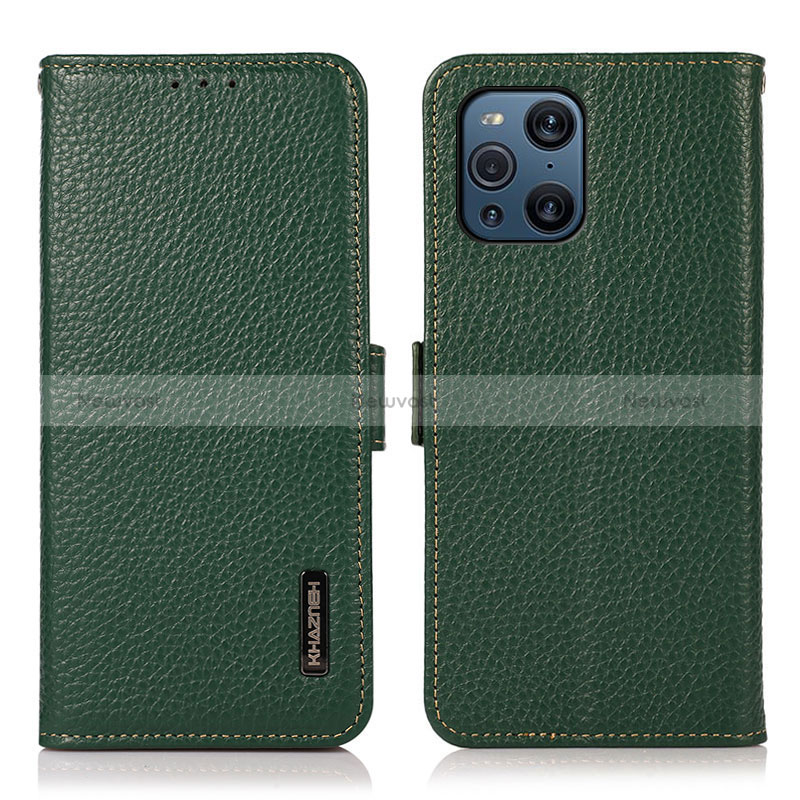 Leather Case Stands Flip Cover Holder B03H for Oppo Find X3 5G