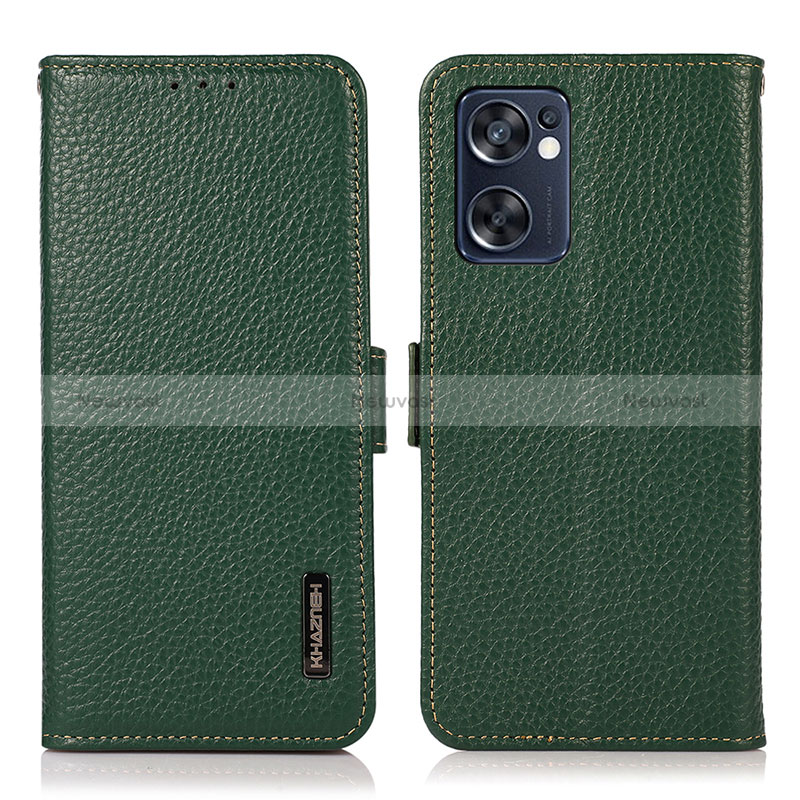 Leather Case Stands Flip Cover Holder B03H for Oppo Reno7 SE 5G