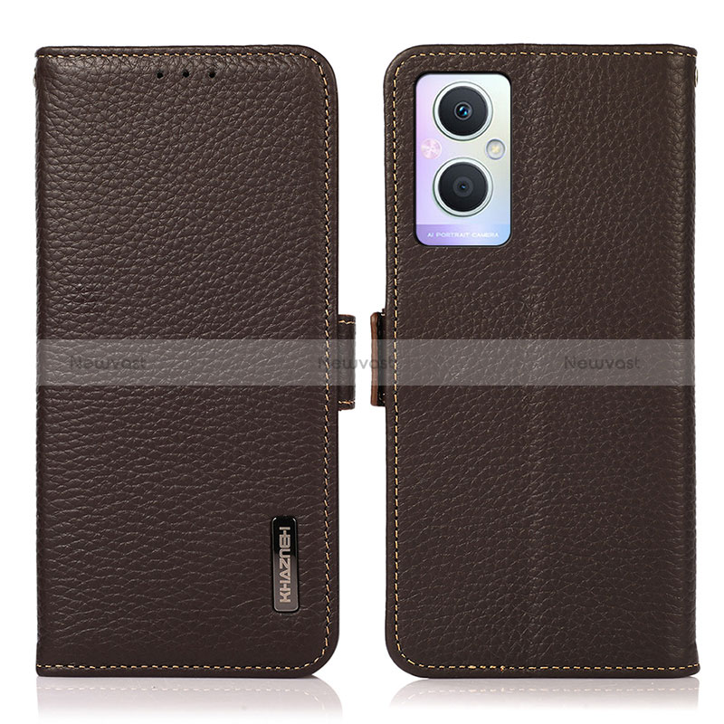 Leather Case Stands Flip Cover Holder B03H for Oppo Reno7 Z 5G
