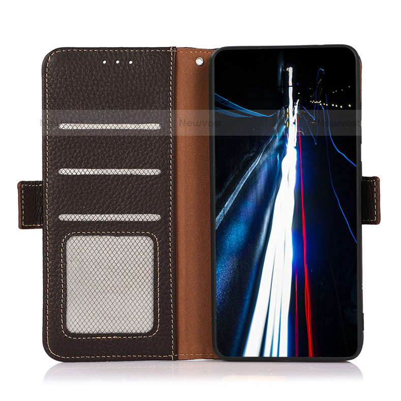 Leather Case Stands Flip Cover Holder B03H for Samsung Galaxy S23 Ultra 5G