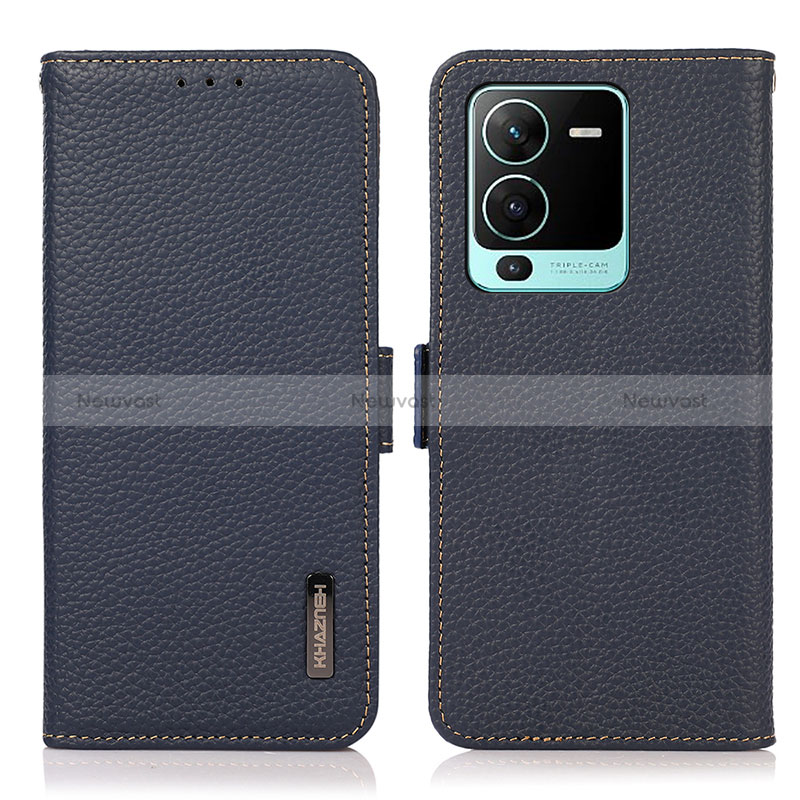 Leather Case Stands Flip Cover Holder B03H for Vivo V25 Pro 5G
