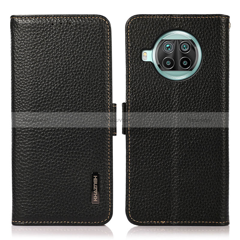 Leather Case Stands Flip Cover Holder B03H for Xiaomi Mi 10i 5G Black