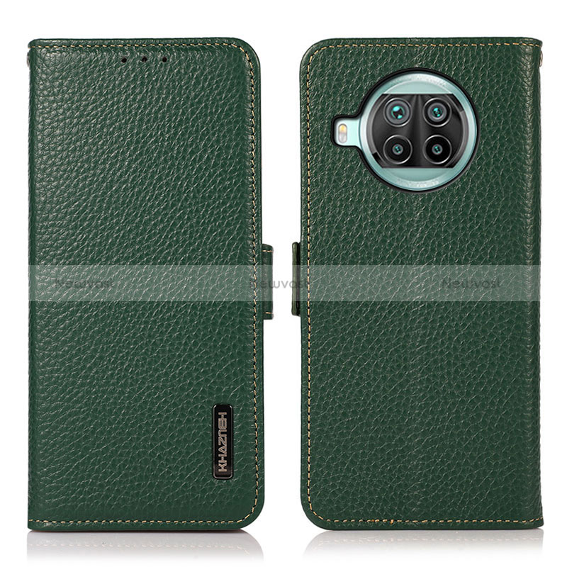 Leather Case Stands Flip Cover Holder B03H for Xiaomi Mi 10T Lite 5G Green