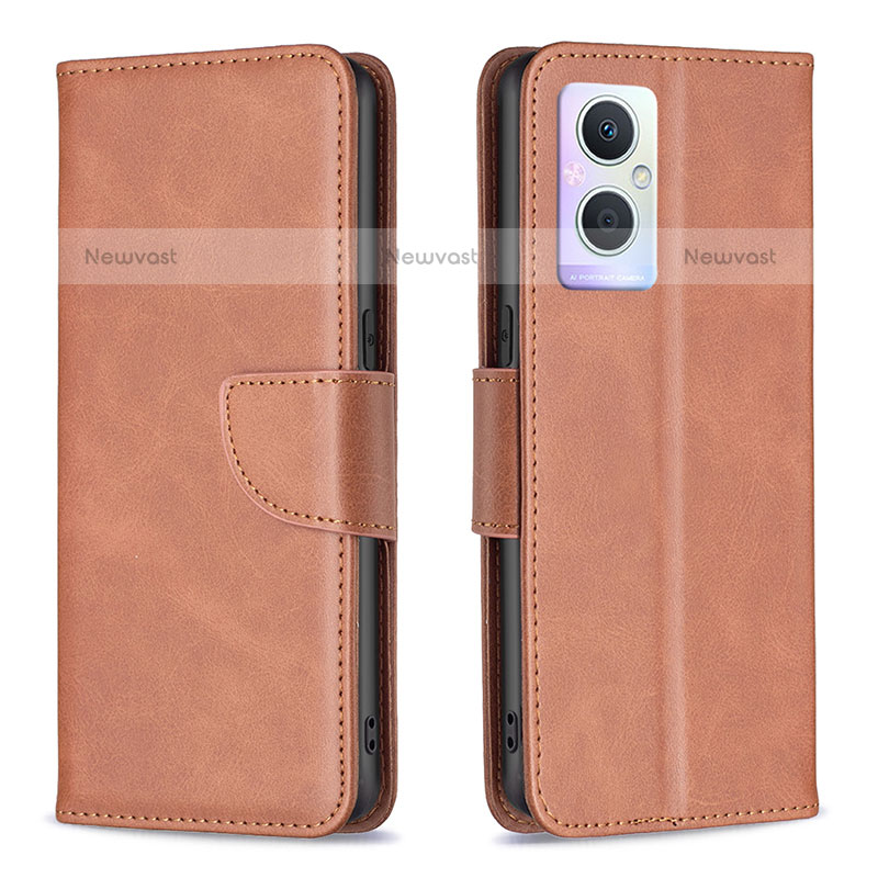 Leather Case Stands Flip Cover Holder B04F for OnePlus Nord N20 5G