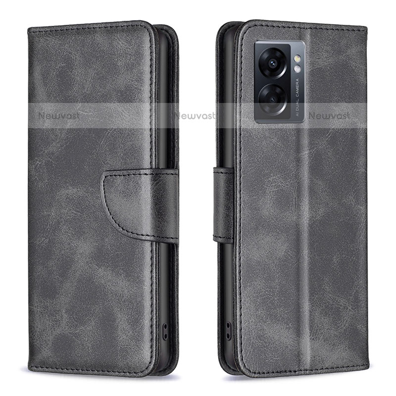 Leather Case Stands Flip Cover Holder B04F for OnePlus Nord N300 5G