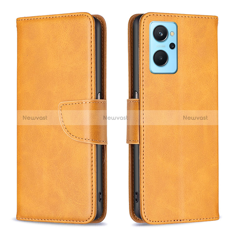 Leather Case Stands Flip Cover Holder B04F for Oppo A96 4G