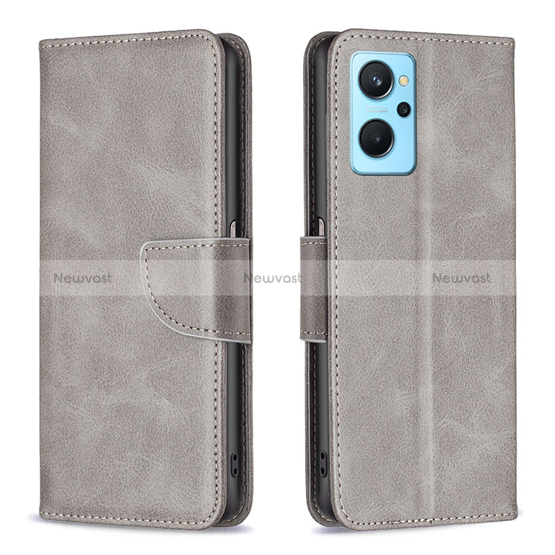 Leather Case Stands Flip Cover Holder B04F for Oppo K10 4G