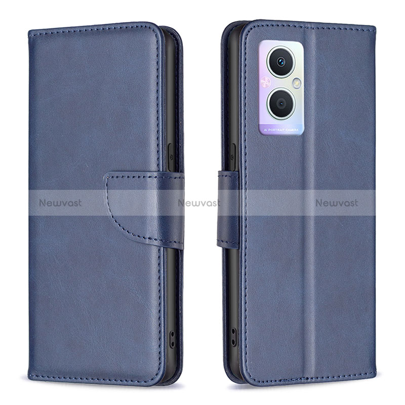Leather Case Stands Flip Cover Holder B04F for Oppo Reno7 Lite 5G