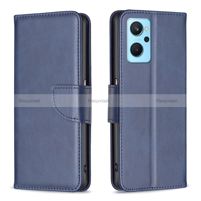Leather Case Stands Flip Cover Holder B04F for Realme 9i 4G