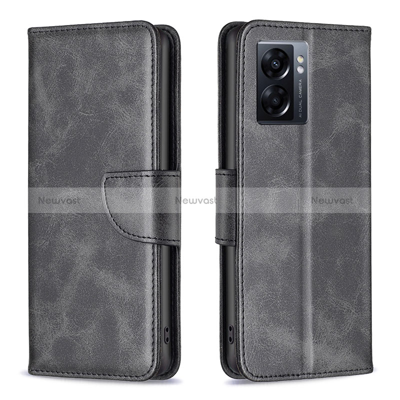 Leather Case Stands Flip Cover Holder B04F for Realme V23 5G