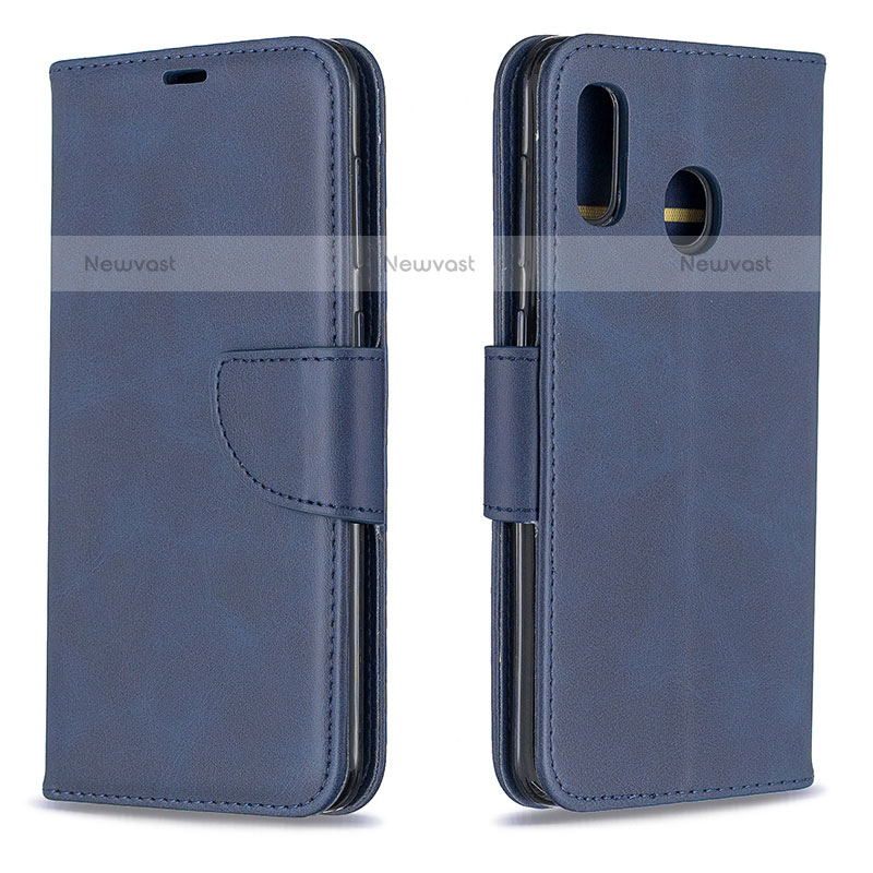 Leather Case Stands Flip Cover Holder B04F for Samsung Galaxy A20