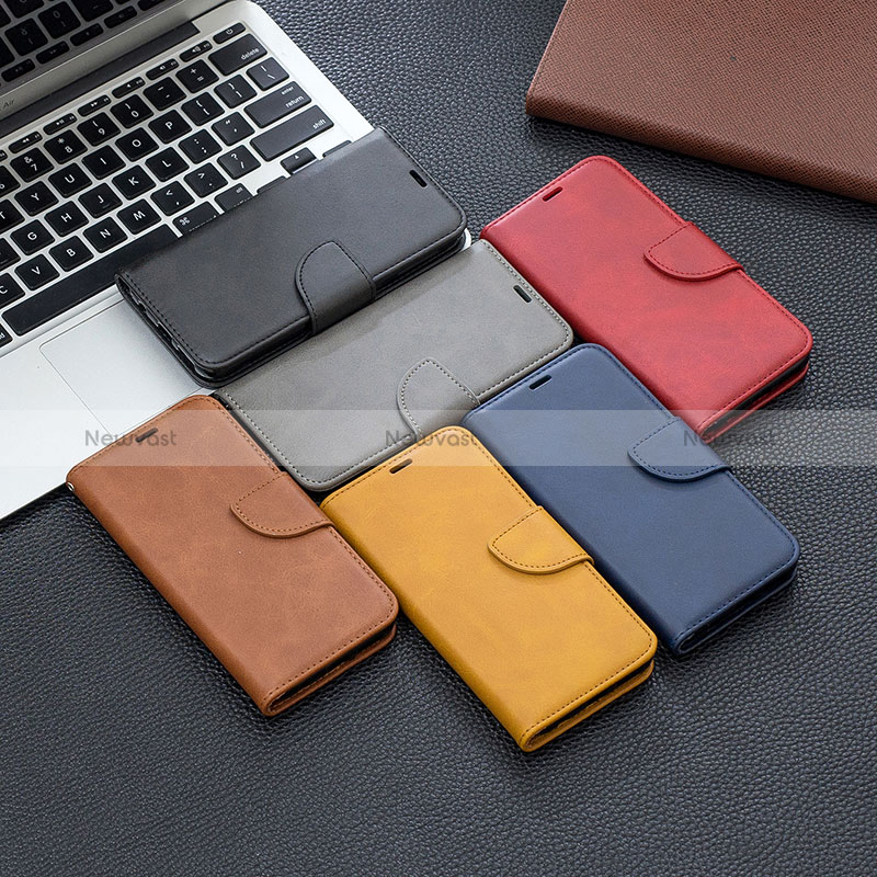 Leather Case Stands Flip Cover Holder B04F for Samsung Galaxy A20e
