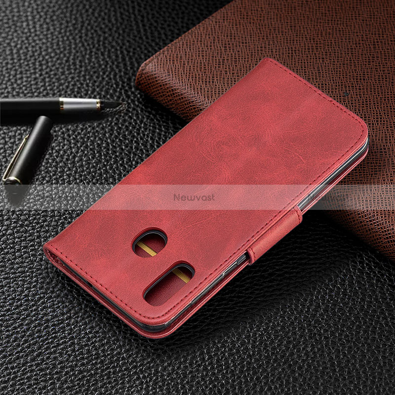Leather Case Stands Flip Cover Holder B04F for Samsung Galaxy A30
