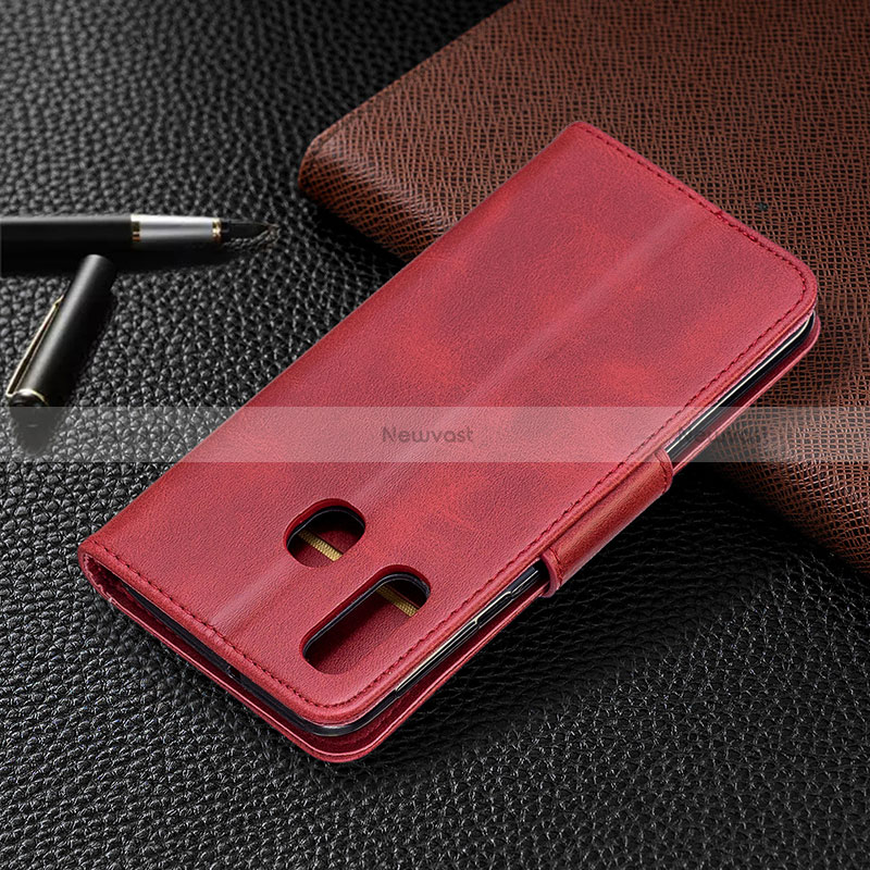 Leather Case Stands Flip Cover Holder B04F for Samsung Galaxy A40