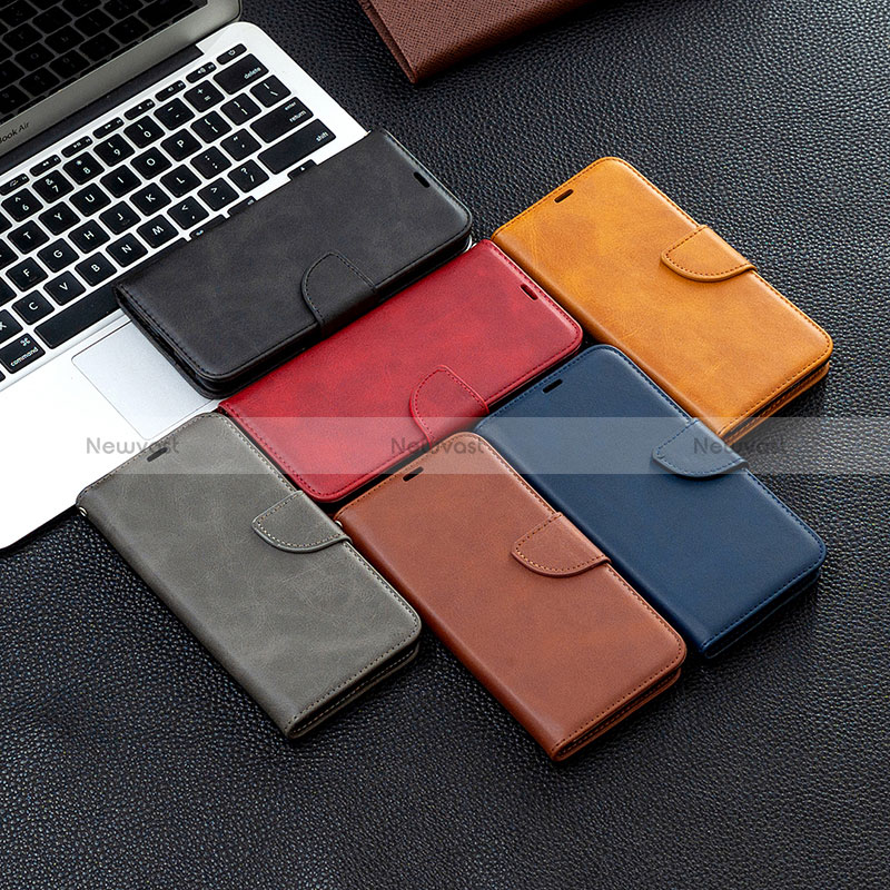 Leather Case Stands Flip Cover Holder B04F for Samsung Galaxy A42 5G