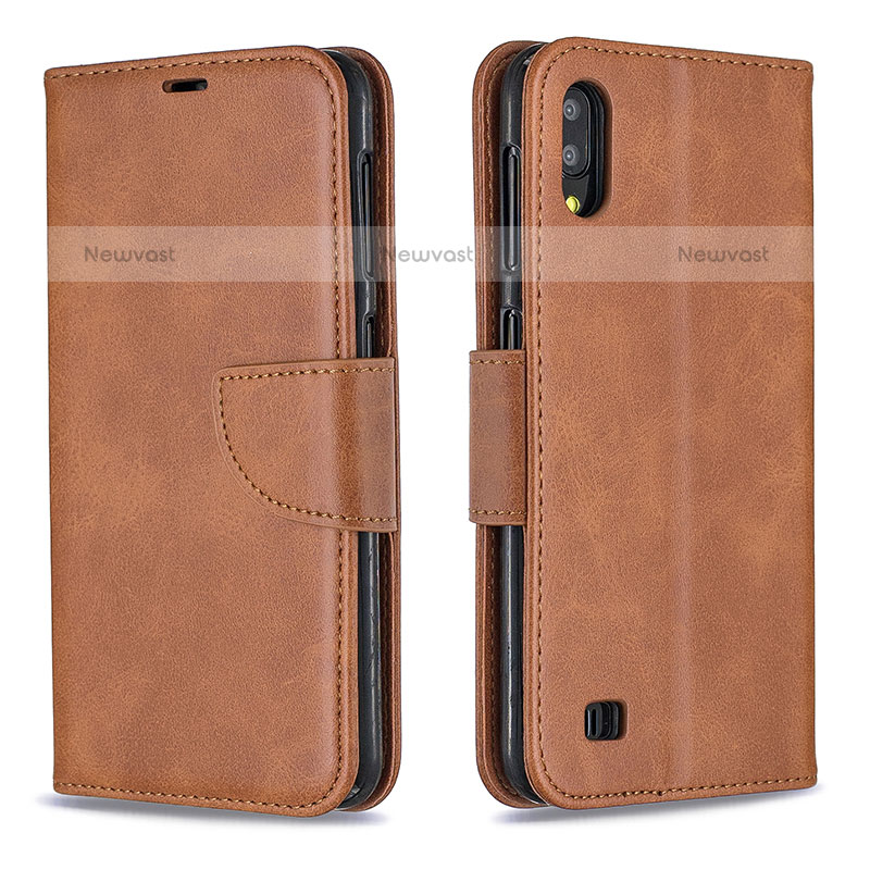 Leather Case Stands Flip Cover Holder B04F for Samsung Galaxy M10