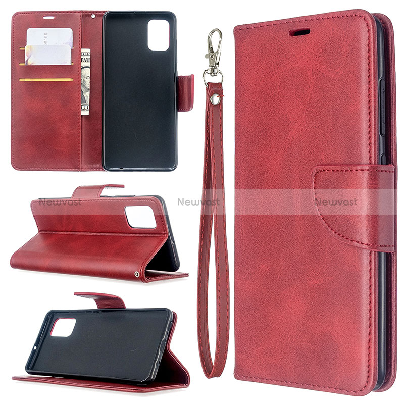 Leather Case Stands Flip Cover Holder B04F for Samsung Galaxy M40S