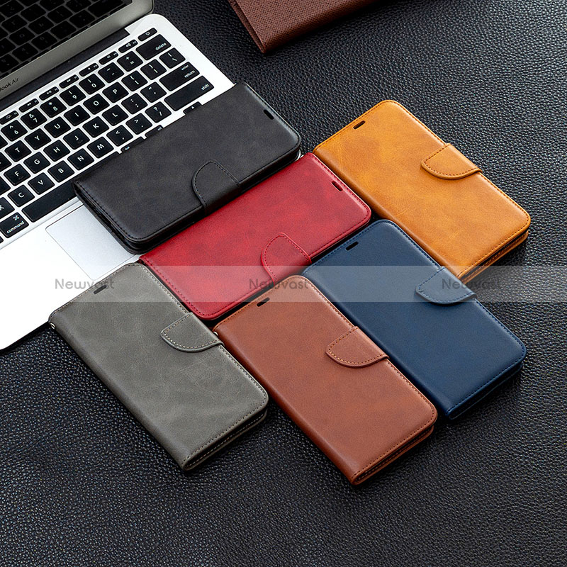 Leather Case Stands Flip Cover Holder B04F for Samsung Galaxy S20 Lite 5G