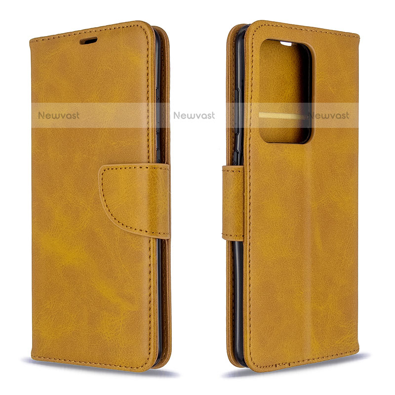 Leather Case Stands Flip Cover Holder B04F for Samsung Galaxy S20 Plus