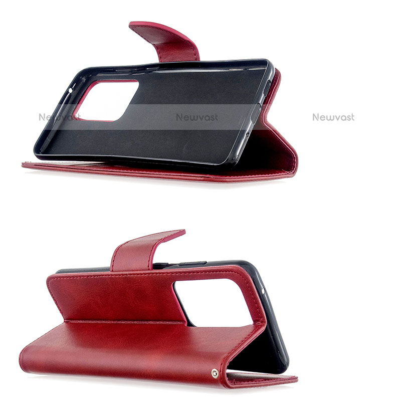 Leather Case Stands Flip Cover Holder B04F for Samsung Galaxy S20 Plus 5G
