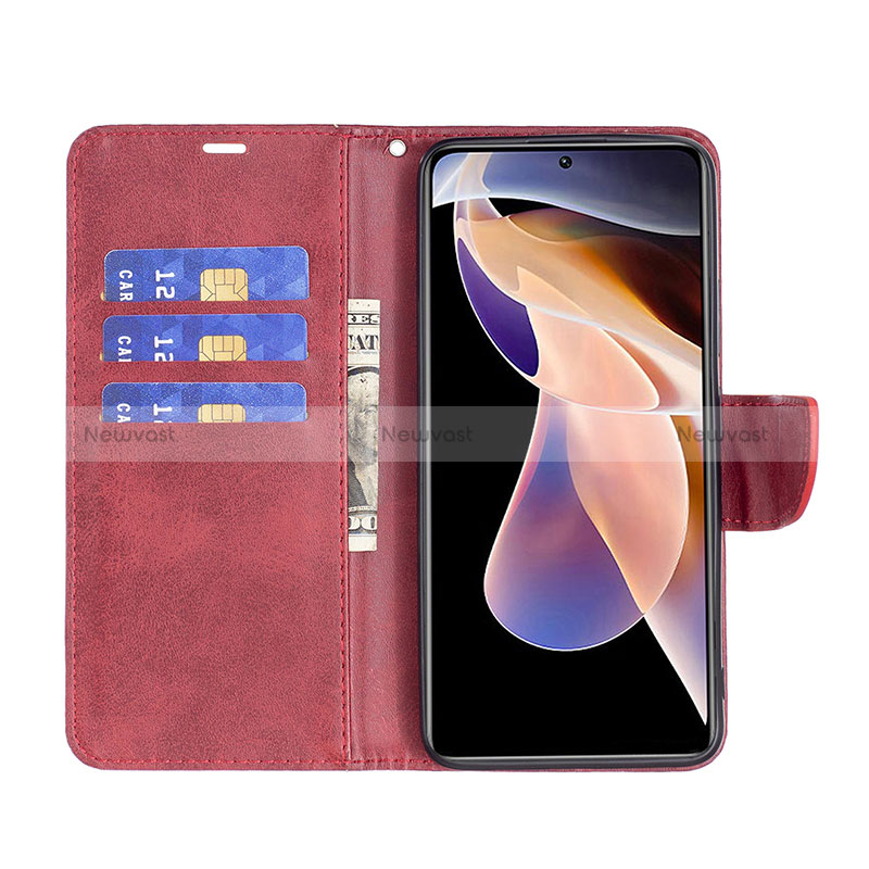 Leather Case Stands Flip Cover Holder B04F for Xiaomi Mi 11i 5G (2022)