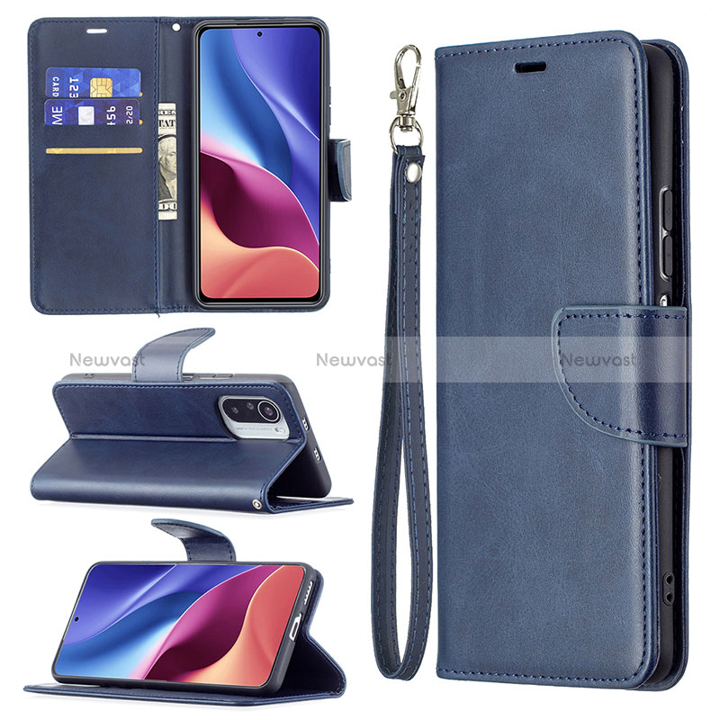 Leather Case Stands Flip Cover Holder B04F for Xiaomi Mi 11X Pro 5G