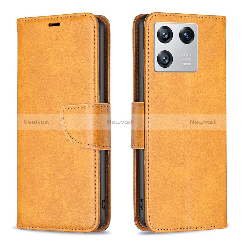 Leather Case Stands Flip Cover Holder B04F for Xiaomi Mi 13 5G