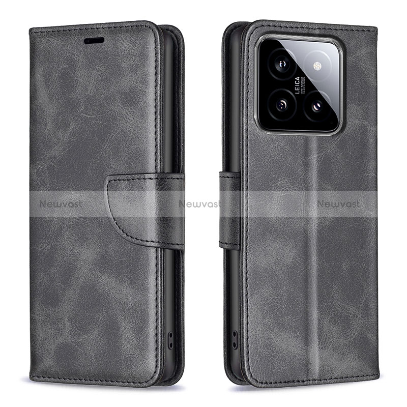 Leather Case Stands Flip Cover Holder B04F for Xiaomi Mi 14 5G