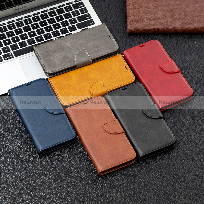 Leather Case Stands Flip Cover Holder B04F for Xiaomi Poco M5S