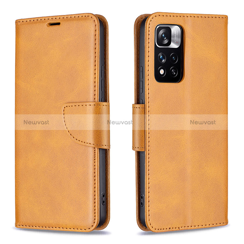Leather Case Stands Flip Cover Holder B04F for Xiaomi Redmi Note 11 Pro+ Plus 5G