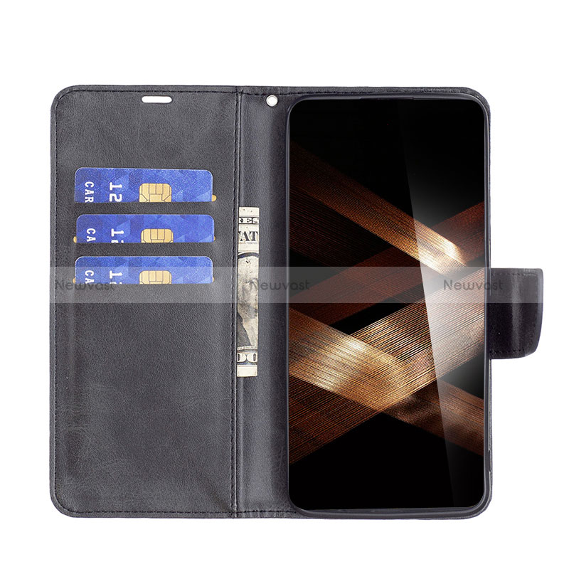 Leather Case Stands Flip Cover Holder B04F for Xiaomi Redmi Note 13 Pro 5G