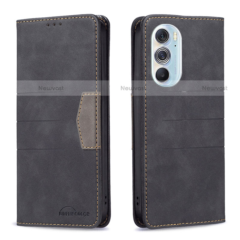 Leather Case Stands Flip Cover Holder B05F for Motorola Moto Edge 30 Pro 5G