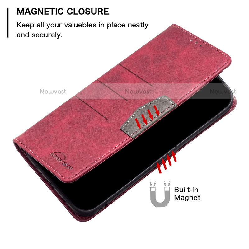 Leather Case Stands Flip Cover Holder B05F for Motorola Moto Edge 30 Pro 5G