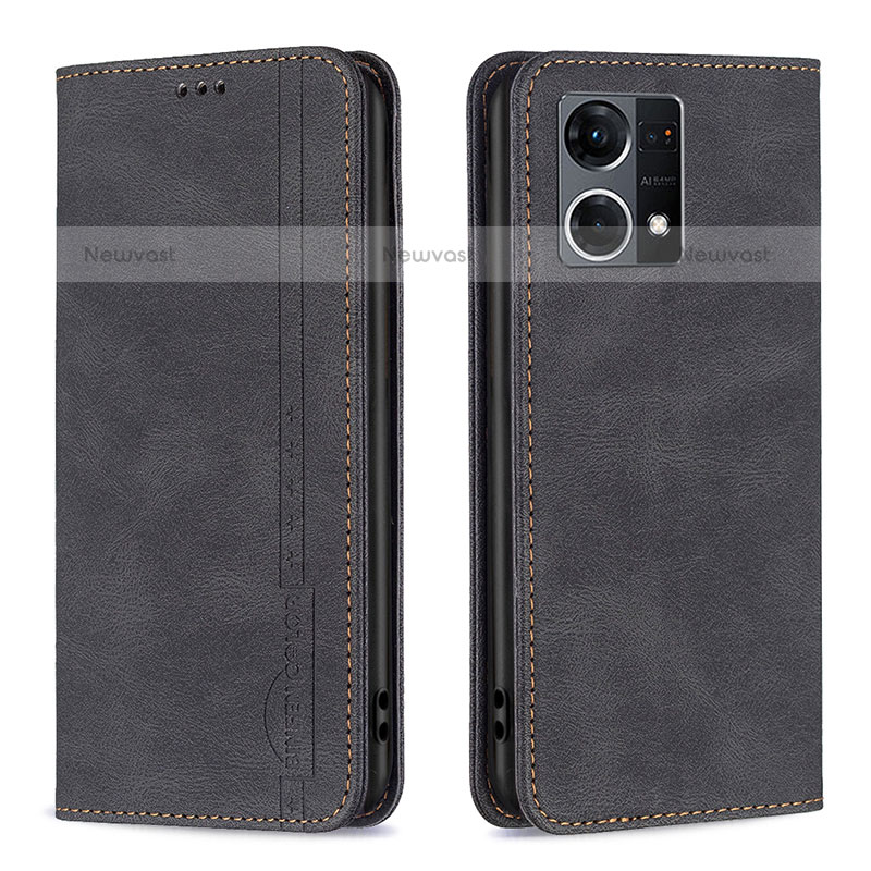 Leather Case Stands Flip Cover Holder B05F for Oppo F21 Pro 4G