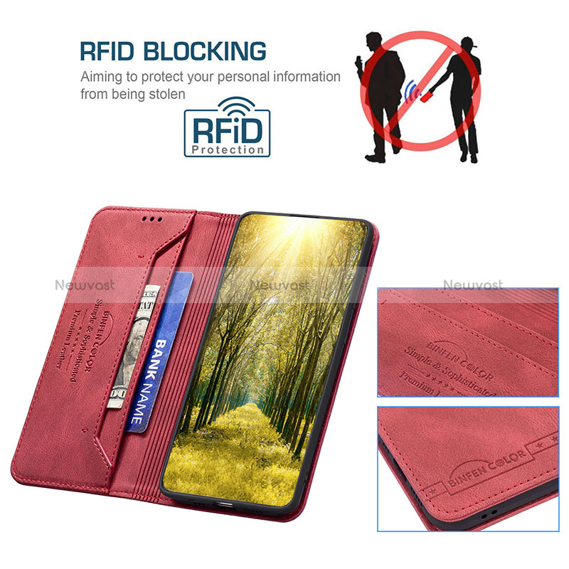 Leather Case Stands Flip Cover Holder B05F for Oppo Reno8 4G