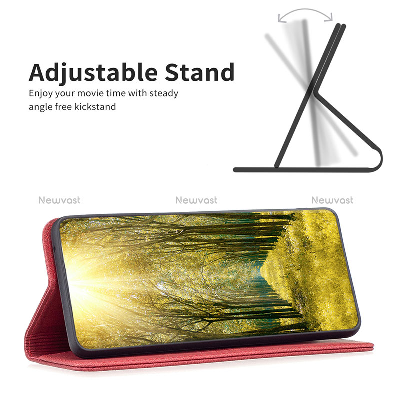 Leather Case Stands Flip Cover Holder B05F for Oppo Reno8 4G