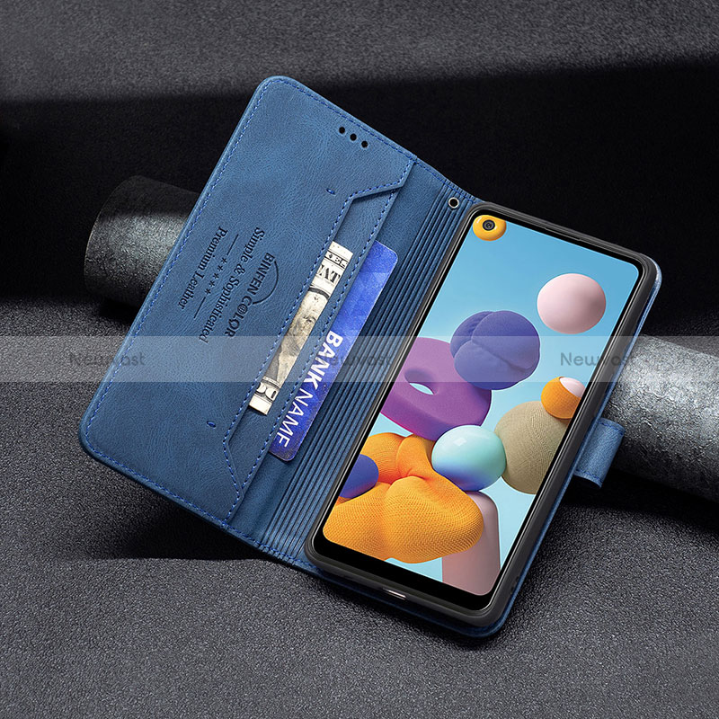 Leather Case Stands Flip Cover Holder B05F for Samsung Galaxy A21