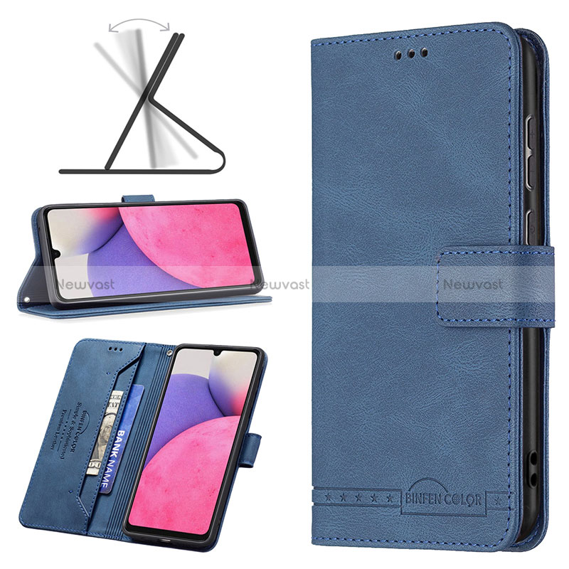 Leather Case Stands Flip Cover Holder B05F for Samsung Galaxy A33 5G