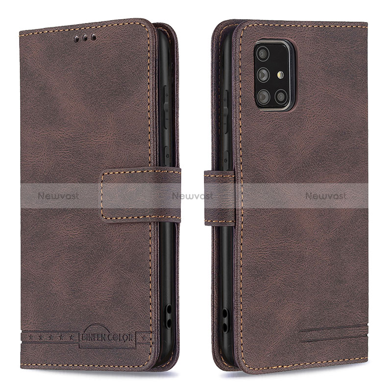 Leather Case Stands Flip Cover Holder B05F for Samsung Galaxy A71 5G