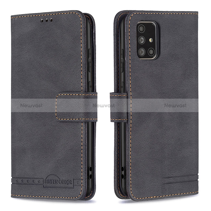 Leather Case Stands Flip Cover Holder B05F for Samsung Galaxy A71 5G