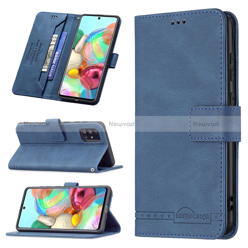 Leather Case Stands Flip Cover Holder B05F for Samsung Galaxy A71 5G