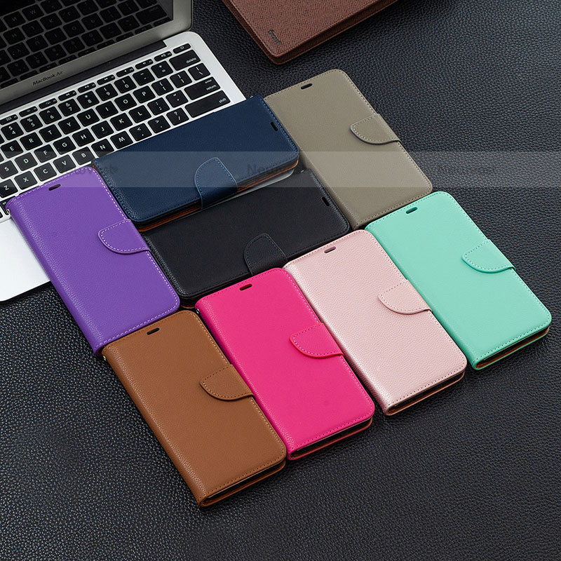 Leather Case Stands Flip Cover Holder B05F for Samsung Galaxy S21 Ultra 5G