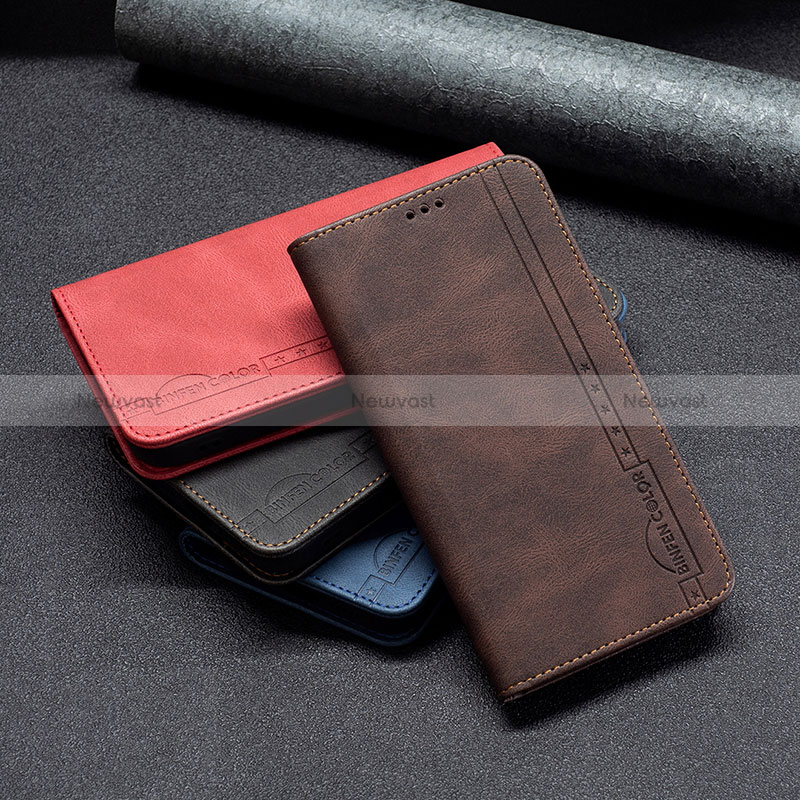 Leather Case Stands Flip Cover Holder B05F for Vivo Y20s