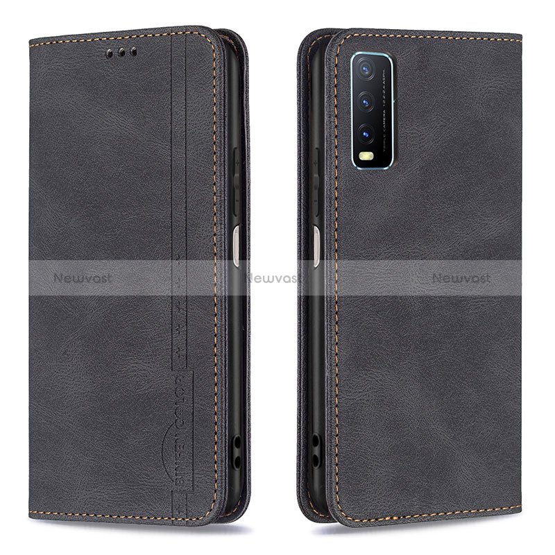 Leather Case Stands Flip Cover Holder B05F for Vivo Y30