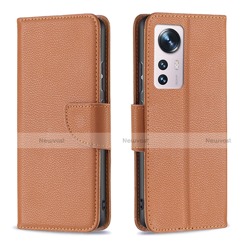 Leather Case Stands Flip Cover Holder B05F for Xiaomi Mi 12 5G